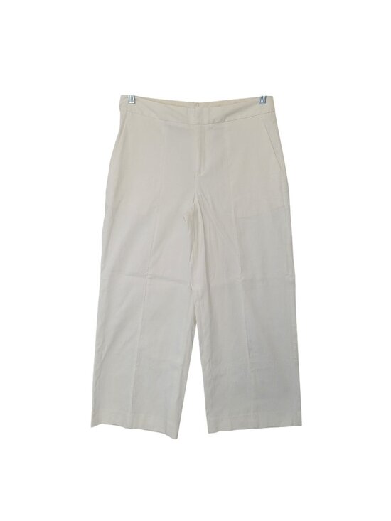Everlane Pants - Everlane High-Waisted Wide-Leg Pants Womens Size 8 Ivory Cotton Trousers NWOT